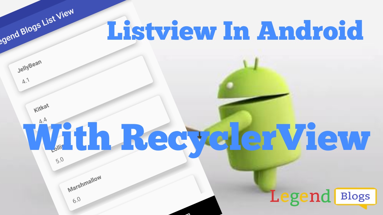 Listview In Android with RecyclerView - Complete Guide