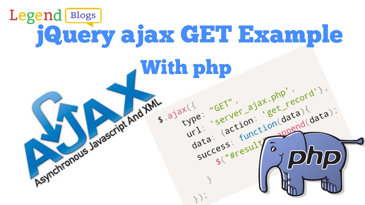 jQuery ajax GET example with PHP with complete example