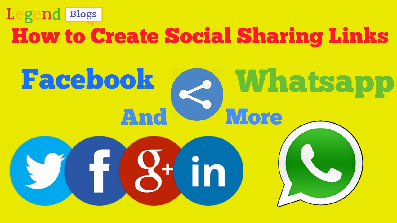 How to Create Social Sharing Links for Facebook, whatsapp and more
