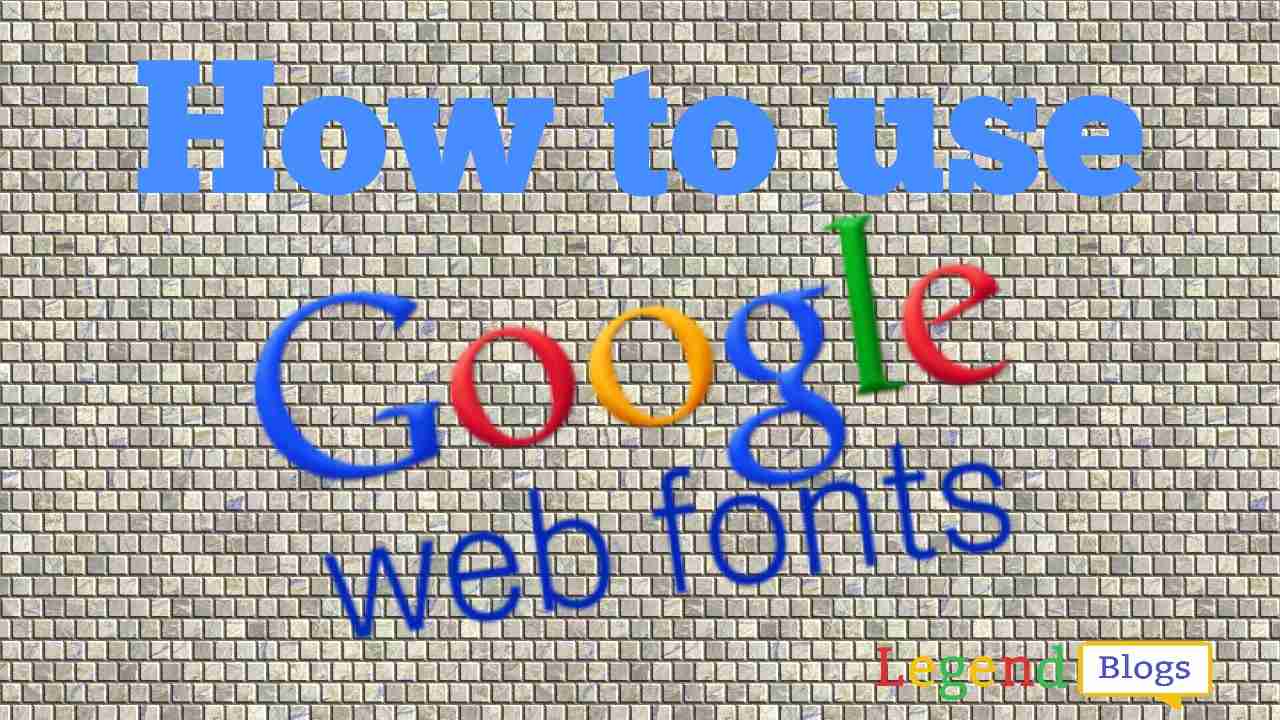 How to use a google font on your website with example