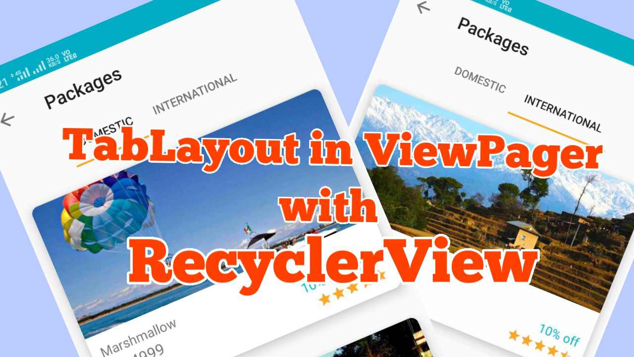 How to use TabLayout in ViewPager with RecyclerView